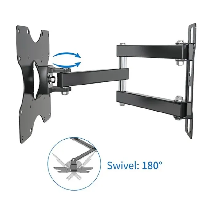 Support mural EDENWOOD TV de 48 à 81 cm D1 déporté noir