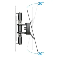 Support mural EDENWOOD TV de 48 à 81 cm D1 déporté noir