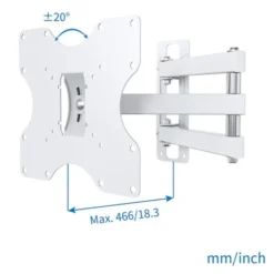 Support mural EDENWOOD TV de 48 à 81cm D1 déporté blanc