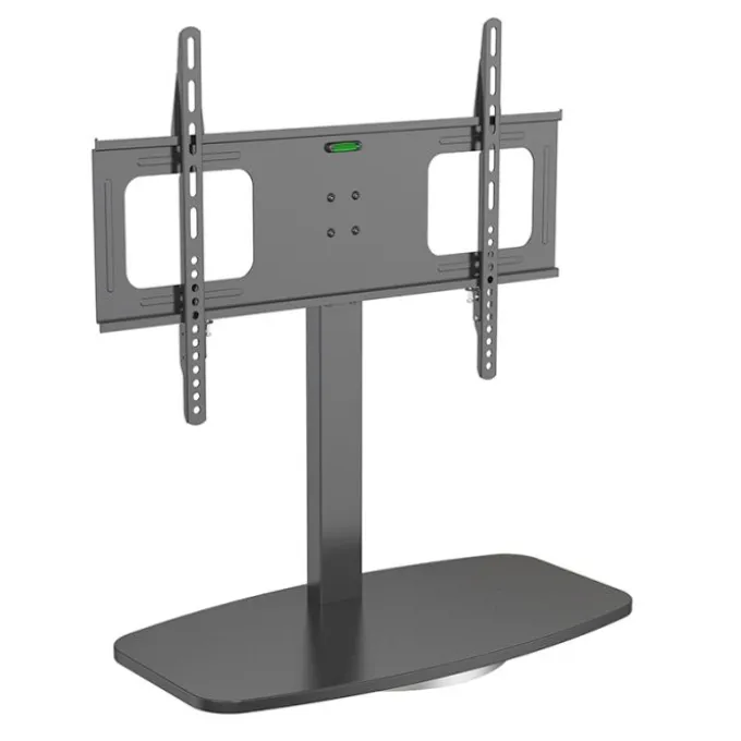 Support pied EDENWOOD TV de 81 à 165 cm MDF noir