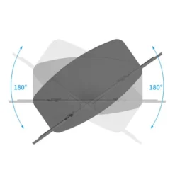 Support pied EDENWOOD TV de 81 à 165 cm MDF noir