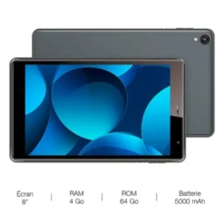 Tablette 8" LOGICOM E884 HD 64Go Noir