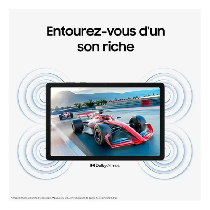 Tablette 11" SAMSUNG Galaxy Tab A11+ - 6Go/256Go/Wi-fi Gris