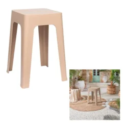 Tabouret monobloc empilable beige