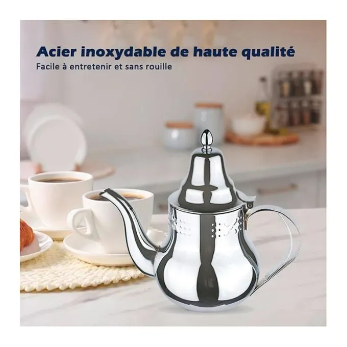 Théière inox 1.2L tous feux