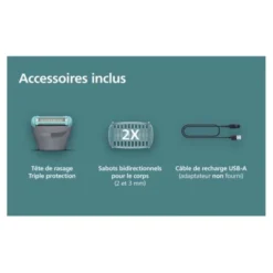 Tondeuse corps PHILIPS Body Groomer 3000 Series - BG3480/15