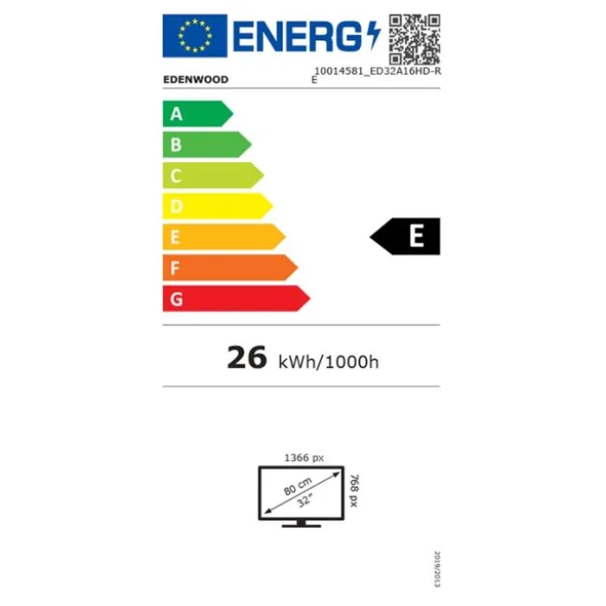 TV HD 32" EDENWOOD ED32A16HD-RE