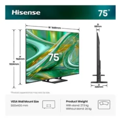 TV MINILED 75" HISENSE 75E8S