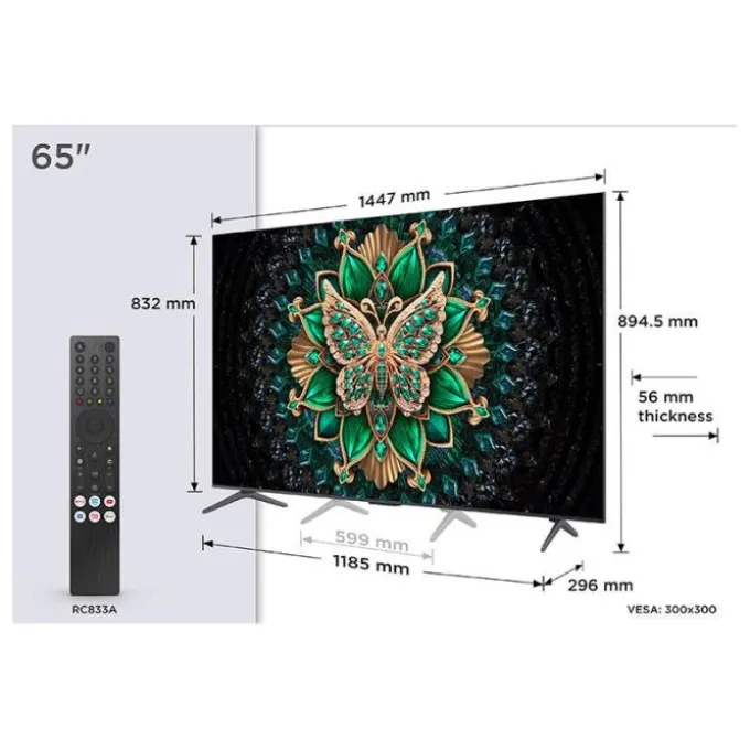 TV MINILED 65" TCL 65MQLED75K 144Hz