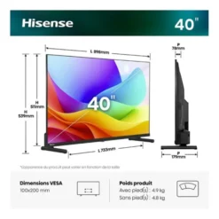TV QLED 40" HISENSE 40A5S