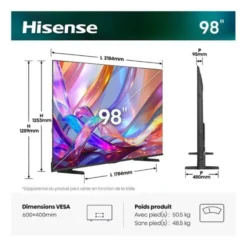 TV QLED 98" HISENSE 98E7Q 144Hz