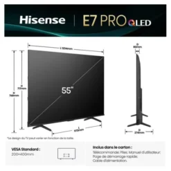 TV QLED 55" HISENSE 55E71Q PRO 144Hz